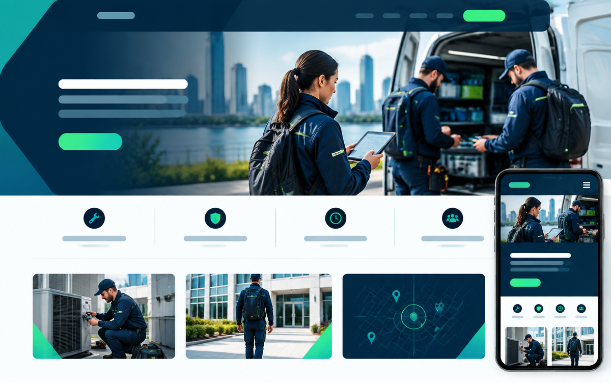 Service Company Website Concept visual